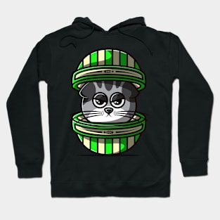 Cute Angry cat in a Capsul. Hoodie